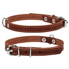 Ошейник "CoLLaR" одинарный (ширина 12мм, длина 24-32см), коричневый