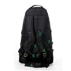 Туристический тактический рюкзак на 60 литров Черный с поясным ремнем - изображение 4