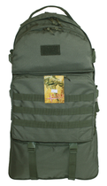 Тактический рюкзак трансформер на 40-60 литров темная олива с поясным ремнем - изображение 3