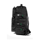 Походный тактический рюкзак на 40 литров Черный с поясным ремнем - изображение 4