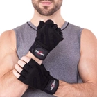 Тактичні рукавички без пальців, військові рукавички, рукавички багатоцільові шкіряні XL XL Чорні SB-161070 - зображення 8