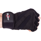 Тактичні рукавички без пальців, військові рукавички, рукавички багатоцільові шкіряні розмір S Чорні SB-161070 - зображення 5