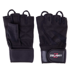 Тактичні рукавички без пальців, військові рукавички, багатоцільові рукавички шкіряні розмір L Чорні SB-161070 - зображення 6