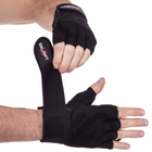 Тактичні рукавички без пальців, військові рукавички, рукавички багатоцільові шкіряні розмір M Чорні SB-161070 - зображення 3