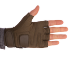 Тактические перчатки с открытыми пальцами SILVER KNIGHT размер XL оливковые BC-7053 - изображение 4