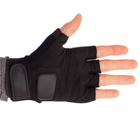 Тактические перчатки с открытыми пальцами SILVER KNIGHT размер XL черные BC-7053 - изображение 4