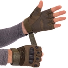 Тактические перчатки для охоты и рыбалки OAKLEY размер L оливковые BC-4624 - изображение 2