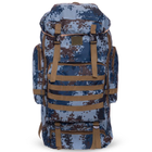 Тактический рюкзак военный рюкзак туристический бескаркасный RECORD V=50л синий пиксель TY-096 - изображение 8