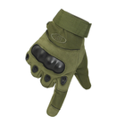 Рукавички чоловічі тактичні із захистом OKLAI 705 XL Green - зображення 5