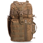Рюкзак тактичний патрульний однолямочный SILVER KNIGHT 30 літрів khaki TY-5386 - зображення 7