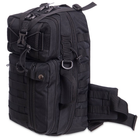 Рюкзак тактичний патрульний однолямочный SILVER KNIGHT 30 літрів black TY-5386 - зображення 3