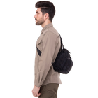 Рюкзак тактический патрульный однолямочный сумка-слинг тактическая SILVER KNIGHT V-7 л black TY-098 - изображение 12