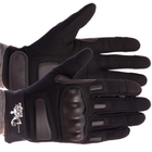 Тактические перчатки с закрытыми пальцами SILVER KNIGHT Размер L черный BC-7052 - изображение 1