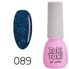 Гель-лак Toki Toki 089, 5 мл, синий с блестками
