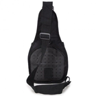 Універсальна тактична сумка рюкзак через плече, міська чоловіча повсякденна H&S Tactic Bag 600D. Чорна - зображення 6