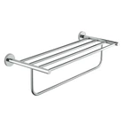 Держатель для полотенец с полкой GROHE BauCosmopolitan 40462001 564мм округлый металлический хром