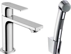 Смеситель для раковины HANSGROHE Rebris E 110 72216000 с гигиеническим душем