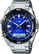 Наручные прочные часы Casio MTA-1010D-2AVEF Синие/черные со стальным