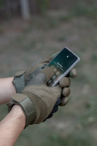 Тактичні рукавиці Bezet SMART Touch закриті повнопалі M Зелені - изображение 5