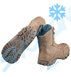 Берці зимові черевики тактичні чоловічі, туфлі тактичні чоловічі берці зимові, натуральна шкіра, розмір 46, Bounce ar. BL-HK-1046, колір хакі - зображення 2