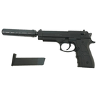 G052A Страйкбольний пістолет Galaxy Beretta 92 із глушником пластиковий - изображение 1