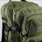 Военный тактический рюкзак 40 литров мужской водоотталкивающий Хаки - изображение 4