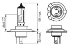 Автомобільна лампа Bosch H4 Trucklight 24V 75/70W цоколь P43T галоген
