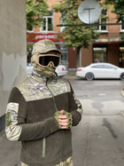 Кофта флисовая мужская военная тактическая с липучками под шевроны ВСУ (ЗСУ) Мультикам 8040 54 размер хаки TR_1127 - изображение 3