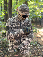 Кофта флисовая мужская военная тактическая с липучками под шевроны ВСУ (ЗСУ) Пиксель 8713 54 размер хаки TR_1074 - изображение 3
