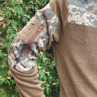 Кофта флисовая мужская военная тактическая с липучками под шевроны ВСУ (ЗСУ) Пиксель 8153 46 размер койот TR_1127 - изображение 7
