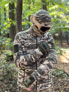 Кофта флисовая мужская военная тактическая с липучками под шевроны ВСУ (ЗСУ) Пиксель 8709 46 размер хаки TR_1074 - изображение 4