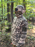 Кофта флисовая мужская военная тактическая с липучками под шевроны ВСУ (ЗСУ) Пиксель 8709 46 размер хаки TR_1074 - изображение 5
