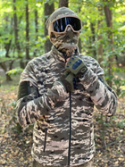 Кофта флисовая мужская военная тактическая с липучками под шевроны ВСУ (ЗСУ) Пиксель 8709 46 размер хаки TR_1074 - изображение 8