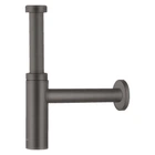 Сифон для умывальника HANSGROHE Flowstar колбовый латунь впуск выпуск горизонтальный черный 52105340