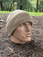Балаклава-шапка тактическая вязанная hat balaclava Койот (8912) - изображение 2