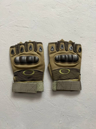 Тактичні рукавички безпалі олива розмір L - зображення 8