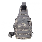 Мужская тактическая сумка через плечо UTM 31 x 23 см - 6 литров однолямочный мини рюкзак Серый пиксель - изображение 3