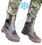 Берцы зимние ботинки тактические мужские, черевики тактичні чоловічі берці зимові, натуральна шкіра, размер 43, Bounce ar. BЕ-ВА-1043, цвет коричневий - изображение 2