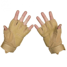 Тактичні рукавички з відкритими пальцями посилений протектор OAKLEY пісочні XL - зображення 3