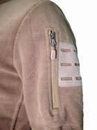 Кофта флісова військова FLAS койот приталена, L - зображення 2