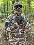 Кофта флисовая мужская военная тактическая с липучками под шевроны ВСУ (ЗСУ) Пиксель 8714 56 размер хаки (SKU_4431801) - изображение 8