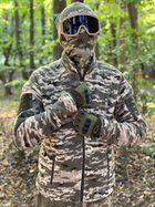 Кофта флисовая мужская военная тактическая с липучками под шевроны ВСУ (ЗСУ) Пиксель 8714 56 размер хаки (SKU_4431801) - изображение 9