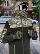 Кофта флисовая мужская военная тактическая с липучками под шевроны ВСУ (ЗСУ) Пиксель 8028 54 размер хаки (SKU_4403138) - изображение 7