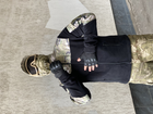 Кофта флисовая мужская военная тактическая с липучками под шевроны ВСУ (ЗСУ) Мультикам 8044 50 размер черная (SKU_4403154) - изображение 3