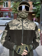 Кофта флисовая мужская военная тактическая с липучками под шевроны ВСУ (ЗСУ) Пиксель 8025 48 размер хаки (SKU_4403135) - изображение 8