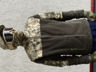 Кофта флисовая мужская военная тактическая с липучками под шевроны ВСУ (ЗСУ) Пиксель 8025 48 размер хаки (SKU_4403135) - изображение 9
