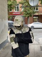 Кофта флисовая мужская военная тактическая с липучками под шевроны ВСУ (ЗСУ) Мультикам 8045 52 размер черная (SKU_4403155) - изображение 8