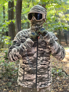 Кофта флисовая мужская военная тактическая с липучками под шевроны ВСУ (ЗСУ) Пиксель 8710 48 размер хаки (SKU_4431797) - изображение 7
