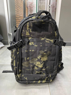 Военный рюкзак Yakeda 40 л., цвет Black Camo, тактический рюкзак для военных, армейский рюкзак для солдат - изображение 1