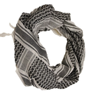 Платок шарф арафатка, шемаг, куфия 110см - Black/White - зображення 4